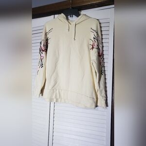 Illa Illa Embroidered Japenese Cherry Blossom Hoodie Small EUC